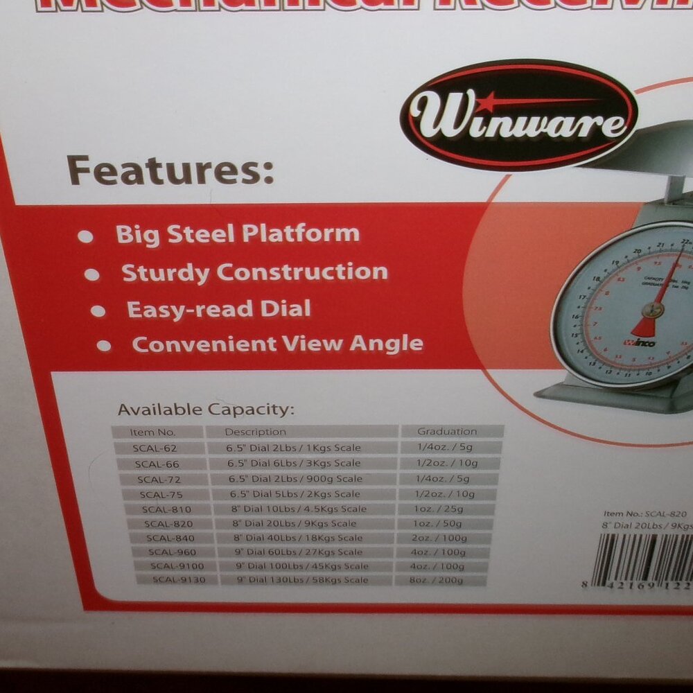 Winware Winco scal -820 commercial grade scale sturdy platform new in box